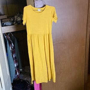 Yellow long dress for kids